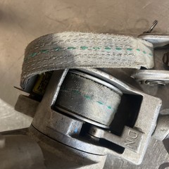 Chance Hoist 1 Ton Hot Stick Ratcheting Strap Hoist. ID 69. Missing Hand Wheel