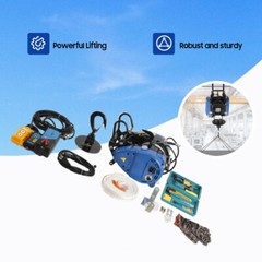 Fast Electric Hoist 1100lb, 45ft/min Electric Winch Crane 95ft Lifting Height