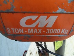 CM Lodestar RT2 3 Ton Electric Chain Hoist Lift Speed 460 PowerTrolley(24783)