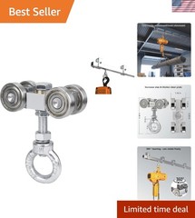 Heavy-Duty 4 Wheel Hoist Trolley with 360-Degree Rotatable Rollers – 900 lb Load