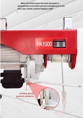 Mini Electric Hoist 110/220V Portable Small Wire Rope Electric Winch Crane