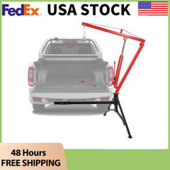 ⭐1000Lb Receiver Hitch Mounted Hydraulic Swivel Pickup Truck Crane W/3 Boom Capa