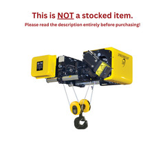 R&M SX WIRE ROPE HOIST – 2 TON, 31′-2″ LIFT, 20/3.3 FPM, LOW HEADROOM