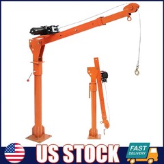 Pickup Truck Crane Hoist Folding Crane Lift 1100Lbs w/Electric Winch 360° Swivel