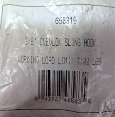 CM Clevlok Sling Hook with Latch 3/8″ 658319 Columbus McKinnon WLL 7100 LBS
