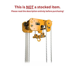 HARRINGTON SHB ULTRA-LOW HEADROOM MANUAL TROLLEY HOIST 2 TON CAPACITY