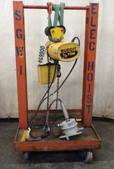BUDGIT ELECTRIC CHAIN HOIST, 115844-3, 1/2 TON, WITH CONDUCTIX WAMPFLER, CA11524