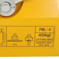 880 lbs/400 kg Lifting Capacity 2.5 Safety Factor Magnetic Lifter Tool Yellow
