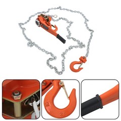 1.5 Ton Chain Hoist 3300 lbs 20 FT Auto Chain 360 Hook G80 Galvanized Steel