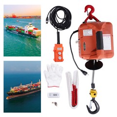 Portable Miniature Electric Mini Hoist 220v Crane Home Remote Control Lift Hoist