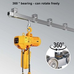 Heavy-Duty 4 Wheel Hoist Trolley with 360-Degree Rotatable Rollers – 900 lb Load