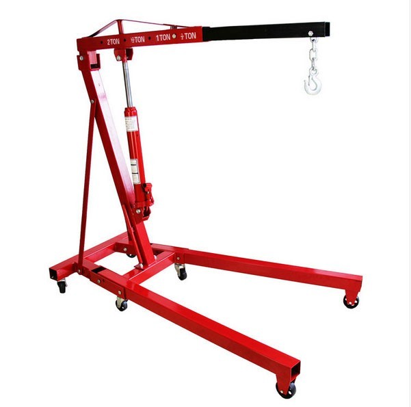 2Ton Movable Folding Hydraulic Crane Heavy Duty Hoist Lift Lifting Height:1.8m