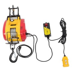 2-in-1 Portable Electric Hoist Winch 1100 LBS Wired & Wireless Remote Control