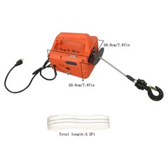 1100 lbs 3-in-1 Electric Hoist Winch 1500W Wired & Wireless Remote Control