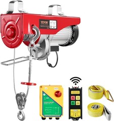 Durable Electric Hoist with Emergency Stop – 2200lbs Capacity & Remote Control