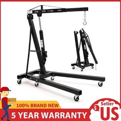 2 Ton Engine Hoist ,Heavy Duty Hydraulic Cherry Picker Shop Crane with 6 Casters