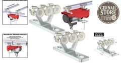 Pack of 2 6 Wheel Hoist Trolleys with Silent Operation – Perfect for Warehouses