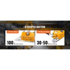 100KG 220LBS Steel Magnetic Lifter Heavy Duty Crane Hoist Lifting Magnet