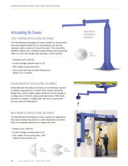GORBEL ARTICULATING JIB CRANE – 500 LB CAPACITY, SPAN 10 FT, HUB 10 FT