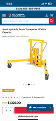 PORTABLE BARREL LIFT 1500LB CAPACITY – MANUAL