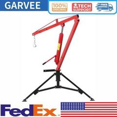 Hydraulic Pickup Truck Crane 1000 Lbs Capacity 360°Swivel Hitch Mounted Crane