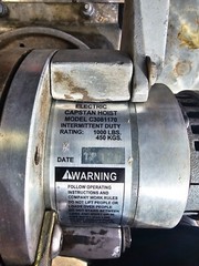 AB Chance 1000 lb Capacity Electric Capstan Hoist C308-1170 Swivel base w/ HITCH