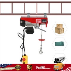 440LBS Electric Hoist Winch Engine Crane with Remote Control 110V