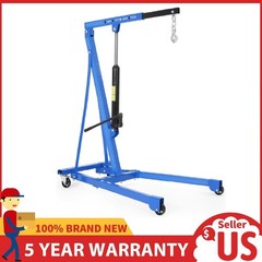 1.5 Ton Hydraulic Engine Hoist ,Portable Cherry Picker Shop Crane Lift 3000 LBS