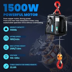 110v Electric Hoist Winch for Vertically & Horizontally Lift