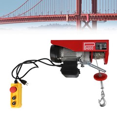 PA800 Electric Hoist 800kg/1763lb 110V Crane Winch Wired Remote Garage Lift