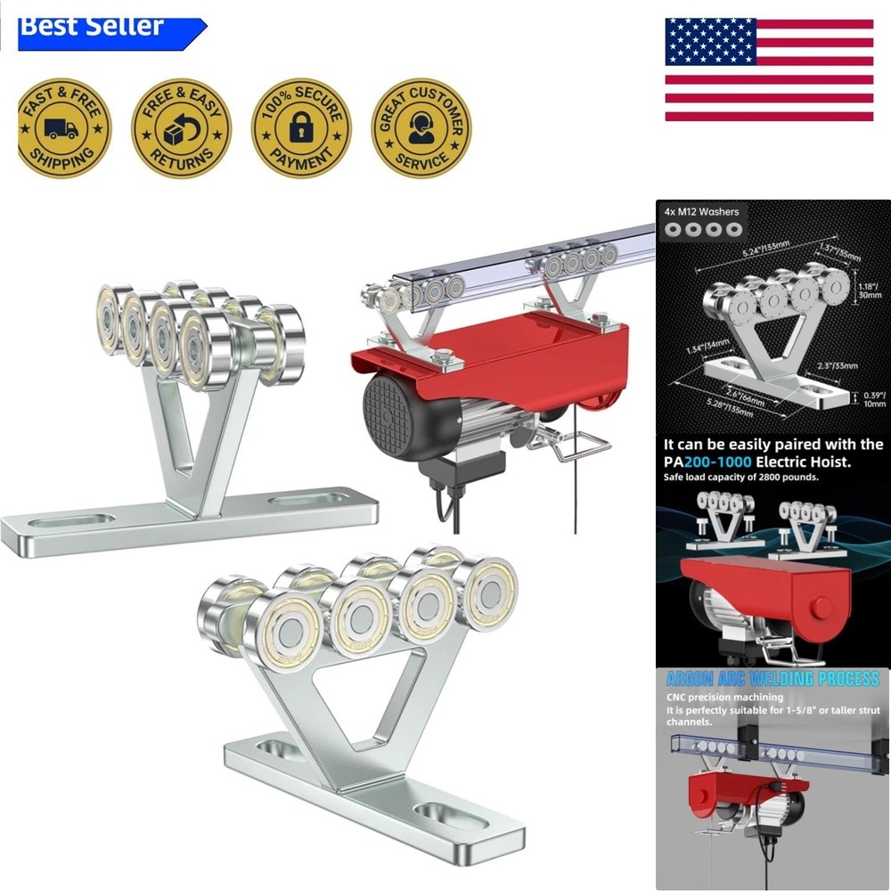 8 Wheel Hoist Trolley with Rollers – Easy Installation & High Strength