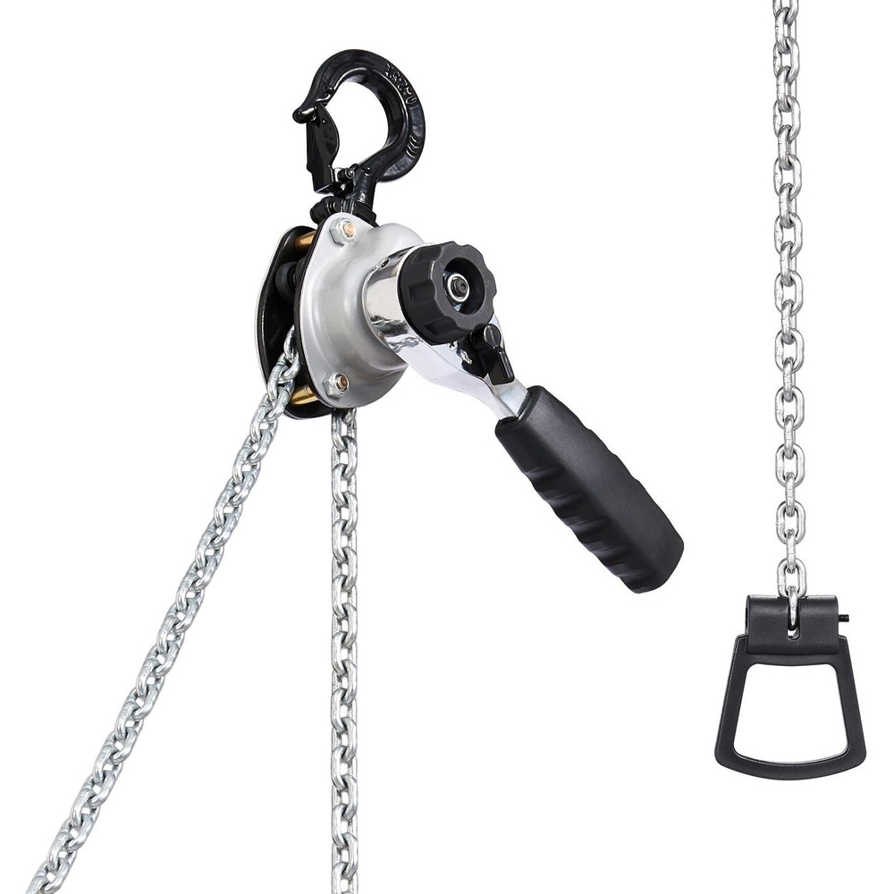 Manual Lever Chain Hoist, 1100LBS Capacity, 5FT Lift, G80 Alloy Steel Chain