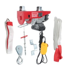 PA200 Electric Hoist 440lbs w/ 14ft Remote, 110V 510W Motor, Dual Hook System