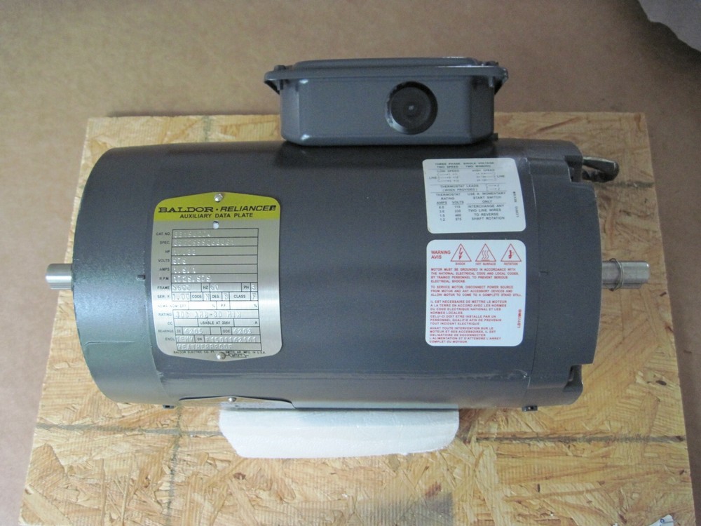 Baldor Reliance 33198204 Motor 3-Phase 1/.33 HP 1725/575 RPM Weatherproof 575V