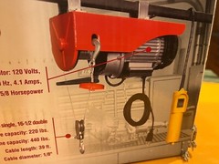 Haul Master 440lbs Electric Hoist Winch 110V Electric Winch Wired Remote Control