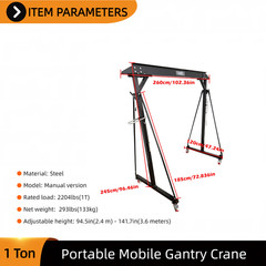 Portable Gantry Crane Mobile Lifting Frame Capacity 1000Kg for Material Handling