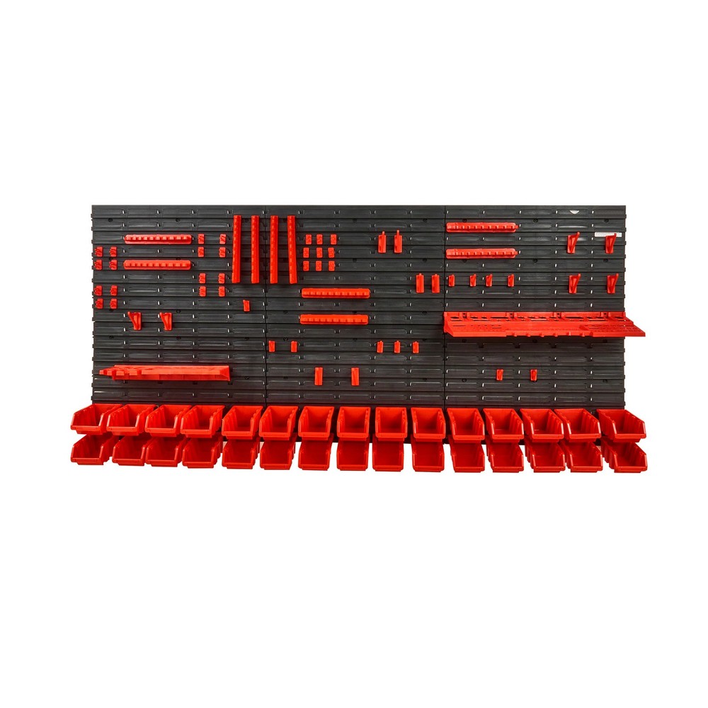 Uimoso Wall Mounted Storage Bins Small Parts Organizer Garage Tool Rack 30 Bins
