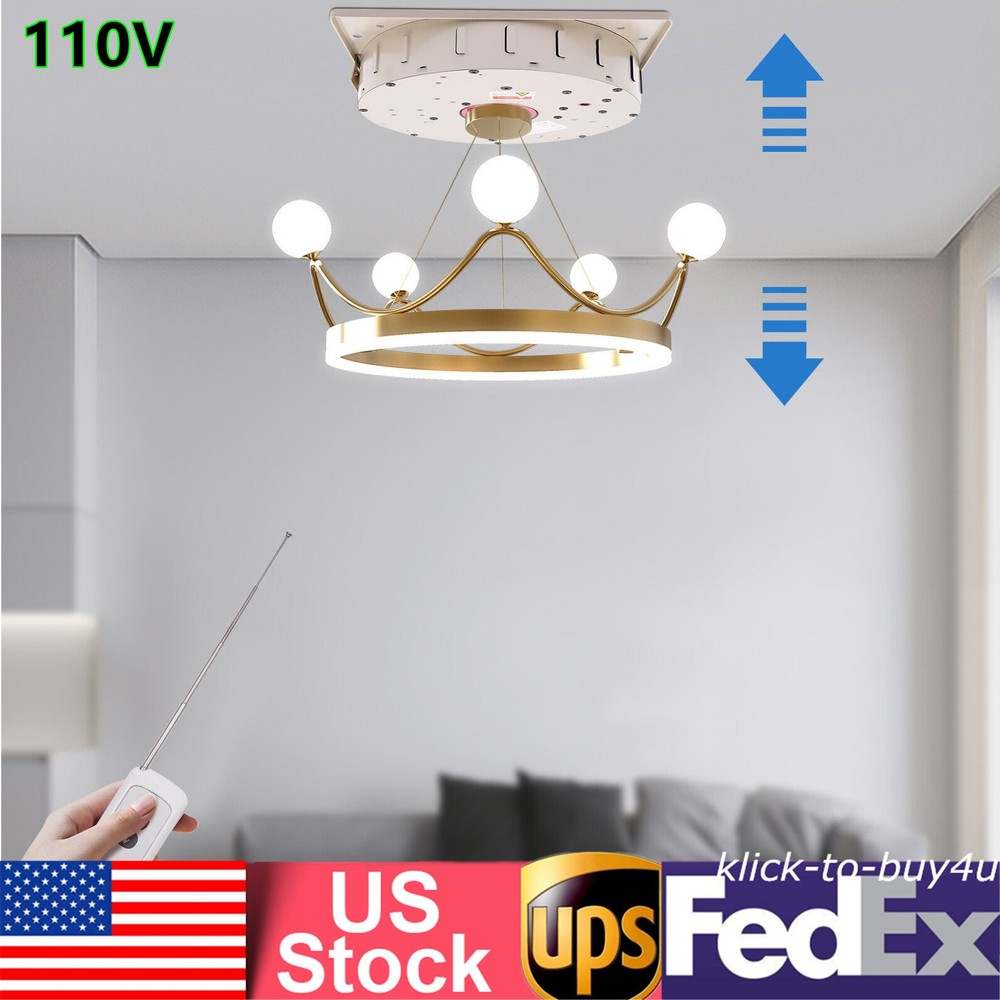 Electric Chandelier Hoist, 2 in 1 Chandelier Hoist Lifter System +Remote Control