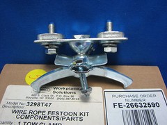 HUBBELL WIRE ROPE FESTOON KIT W/ Tow Clamp, 3298T47 GR60834005