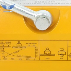 Magnetic Lifter Lifting Magnet Hoist 880lbs / 400kg 2.5 Safety Factor Yellow