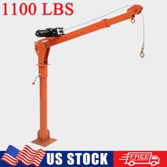Foldable 360° Swivel Lift Crane 1000LBS Pickup Truck Bed Hoist w/ Electric Winch