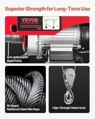 VEVOR Electric Hoist with Remote Control, 440 lbs Material Handling Tool, 110…