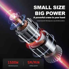 Micro Electric Hoist 220v Portable Crane, Building Remote Control Electric Hoist