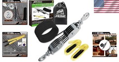 Strong 4000lb Breaking Strength 65 Ft Rope Hoist Kit w/ 8ft Slings
