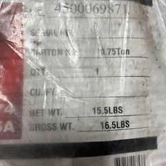 Jet Cable For JG-75A Model WR-75A Capacity 1500 lb, Lift Height 66’. 286574 New