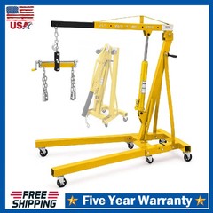 2 Ton Engine Hoist Lift with Lever ,Folding Hydraulic Cherry Picker Shop Crane