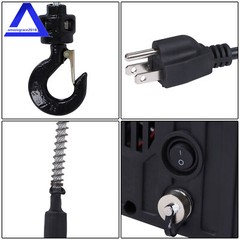 500-B 2in1 Portable Electric Hoist Winch 1100lbs Wireless Remote Control 1500W