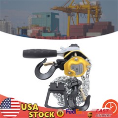 1/4 Ton Mini Lever Block Chain Hoist Ratchet Type Come Along Puller 5 FT Lift