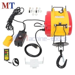 2-in-1 Electric Hoist Winch 1100 lbs Capacity 1800W Portable Power Winch