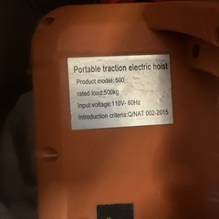 Portable Traction Electric Hoist 500 KG